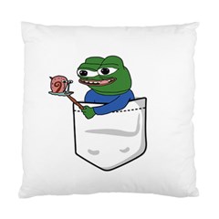 Apu Apustaja Roasting A Snail On A Campfire Pepe The Frog Pocket Tee Kekistan Standard Cushion Case (two Sides) by snek