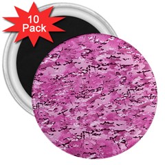Pink Camouflage Army Military Girl 3  Magnets (10 Pack)  by snek