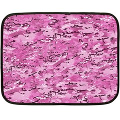 Pink Camouflage Army Military Girl Fleece Blanket (mini) by snek