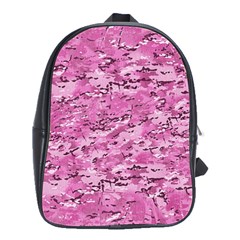 Pink Camouflage Army Military Girl School Bag (large) by snek