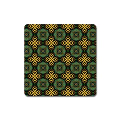 Kaleidoscope Pattern Seamless Square Magnet by Pakrebo