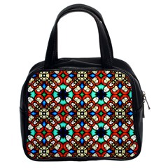 Stained Glass Pattern Texture Face Classic Handbag (two Sides) by Pakrebo