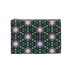 Stained Glass Pattern Church Window Cosmetic Bag (medium)