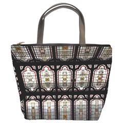 Stained Glass Window Repeat Bucket Bag by Pakrebo