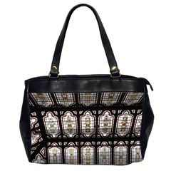 Stained Glass Window Repeat Oversize Office Handbag (2 Sides) by Pakrebo