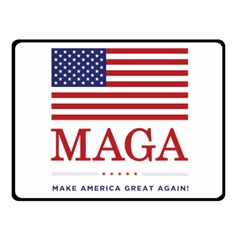 Maga Make America Great Again With Usa Flag Fleece Blanket (small) by snek