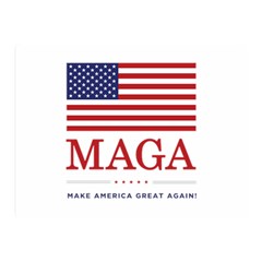 Maga Make America Great Again With Usa Flag Double Sided Flano Blanket (mini)  by snek