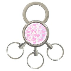 Valentine Background Hearts Bokeh 3-ring Key Chains by Pakrebo