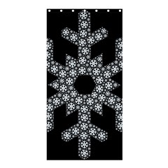 Snowflake Abstract Pattern Shape Shower Curtain 36  X 72  (stall)  by Pakrebo