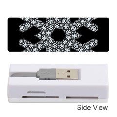 Snowflake Abstract Pattern Shape Memory Card Reader (stick) by Pakrebo