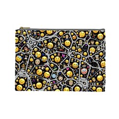 Mental Emojis Emoticons Icons Cosmetic Bag (large)