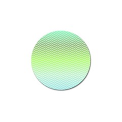Green Line Zigzag Pattern Chevron Golf Ball Marker by Alisyart