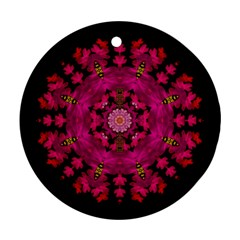 The Star Above Everything Shining Clear And Bright Round Ornament (two Sides) by pepitasart