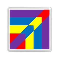 Colorful Red Yellow Blue Purple Memory Card Reader (square)