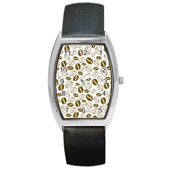Coffee Beans Vector Barrel Style Metal Watch by Mariart