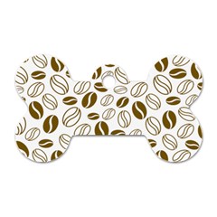 Coffee Beans Vector Dog Tag Bone (one Side) by Mariart