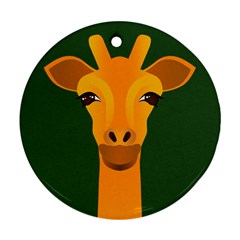 Giraffe Animals Zoo Ornament (round) by Mariart
