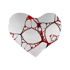 Fractals Cells Autopsy Pattern Standard 16  Premium Heart Shape Cushions