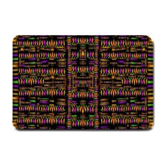 Surrounded By  Ornate  Loved Candle Lights In Starshine Small Doormat  by pepitasart