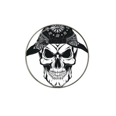 Kerchief Human Skull Hat Clip Ball Marker (10 Pack) by Mariart