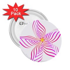 Petal Flower 2 25  Buttons (10 Pack) 
