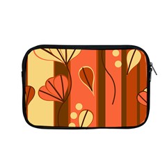 Amber Yellow Stripes Leaves Floral Apple Macbook Pro 13  Zipper Case by Pakrebo