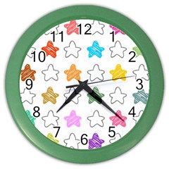 Set Set Up Element Disjunct Image Color Wall Clock