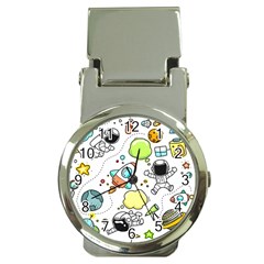 Sketch Cartoon Space Set Money Clip Watches