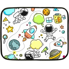 Sketch Cartoon Space Set Fleece Blanket (mini)