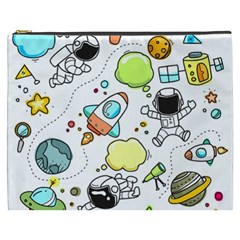 Sketch Cartoon Space Set Cosmetic Bag (xxxl)