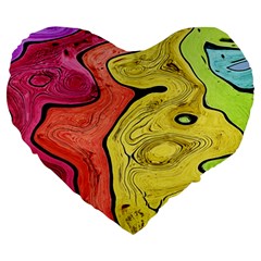 Pattern Background Abstract Large 19  Premium Flano Heart Shape Cushions by Pakrebo