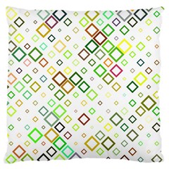 Square Colorful Geometric Style Large Flano Cushion Case (two Sides) by Alisyart