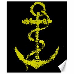 French Navy Golden Anchor Symbol Canvas 8  X 10  by abbeyz71