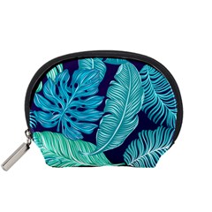 Tropical Greens Leaves Banana Accessory Pouch (small) by Mariart