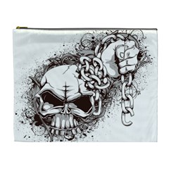 Skull And Crossbones Cosmetic Bag (xl) by Alisyart
