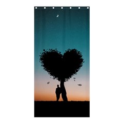 Tree Heart At Sunset Shower Curtain 36  X 72  (stall)  by WensdaiAmbrose