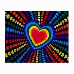 Rainbow Pop Heart Small Glasses Cloth by WensdaiAmbrose