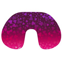 Purple Pink Hearts  Travel Neck Pillows