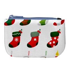 Christmas Stocking Candle Large Coin Purse