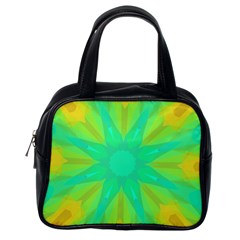 Kaleidoscope Background Green Classic Handbag (one Side) by Mariart