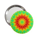 Kaleidoscope Background Mandala Red green 2.25  Handbag Mirrors