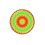 Kaleidoscope Background Mandala Red green Hat Clip Ball Marker (10 pack)