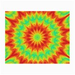 Kaleidoscope Background Mandala Red green Small Glasses Cloth Front