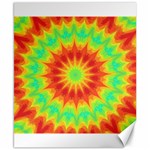 Kaleidoscope Background Mandala Red green Canvas 8  x 10 