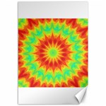 Kaleidoscope Background Mandala Red green Canvas 12  x 18 