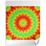 Kaleidoscope Background Mandala Red green Canvas 18  x 24 