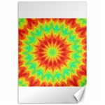 Kaleidoscope Background Mandala Red green Canvas 24  x 36 