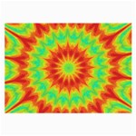 Kaleidoscope Background Mandala Red green Large Glasses Cloth Front