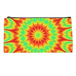 Kaleidoscope Background Mandala Red green Pencil Cases