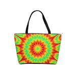 Kaleidoscope Background Mandala Red green Classic Shoulder Handbag